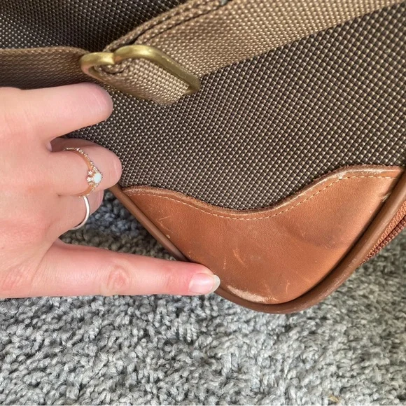 Coach TRAVELWEAVE Duffel 0565 Made in USA 1995 Leather Trim, Brass Hardware YKK - Picture 12 of 16